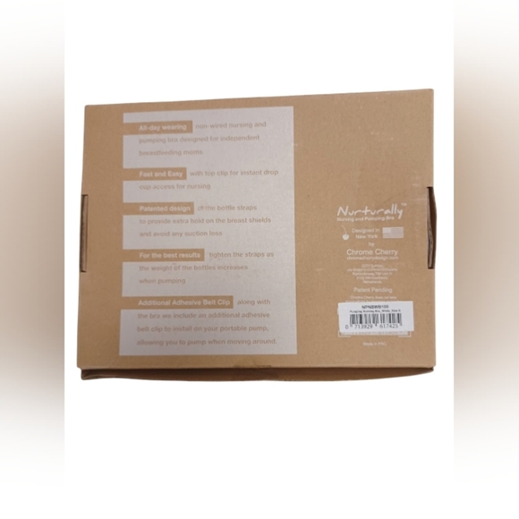 Nuturally Pumping/Nursing Bra NWT Pink White Size Small - Picture 5 of 6